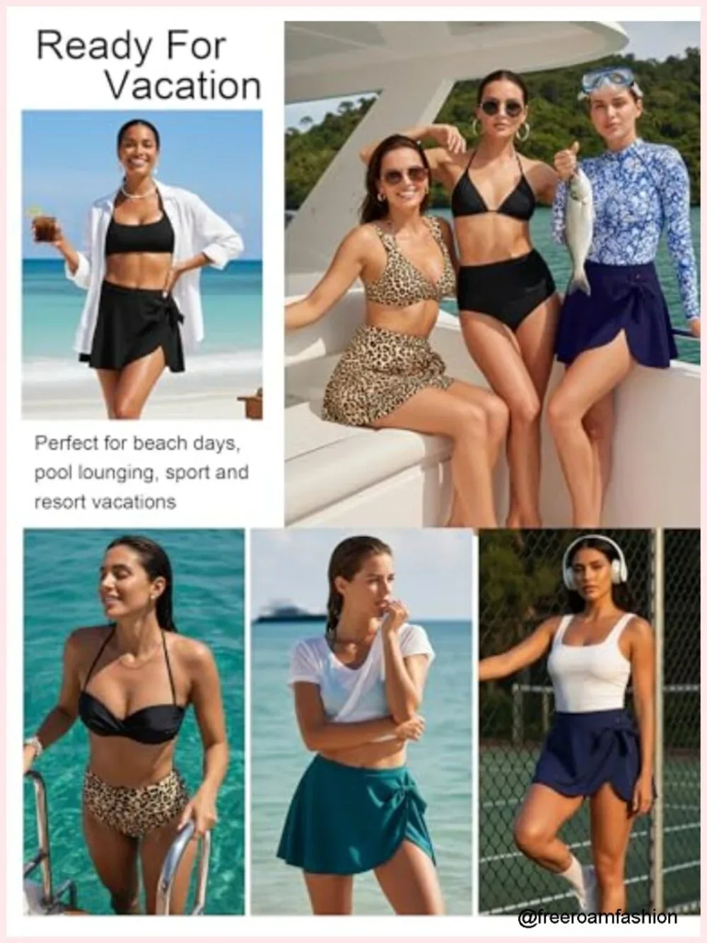 High Waisted Bikini Bottoms with Detachable Swim Skirt Tummy Control Modest